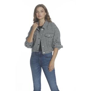 Vigoss Houndstooth Cropped Jacket